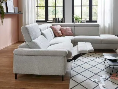 Ecksofa in Stoff L-Form mit Federkern Ecksofa in Stoff L-Form mit Federkern