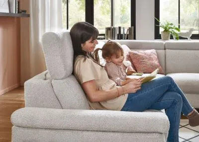 Ecksofa in Stoff L-Form mit Federkern Ecksofa in Stoff L-Form mit Federkern
