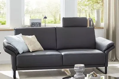 Musterring Leder Couchgarnitur MR 385 Anthrazit 2,5 Sitzer | ohne 