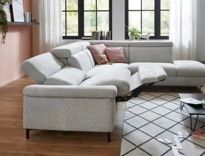 Ecksofa in Stoff L-Form mit Federkern Ecksofa in Stoff L-Form mit Federkern