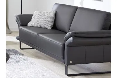Musterring Leder Couchgarnitur MR 385 Anthrazit 2,5 Sitzer | ohne 