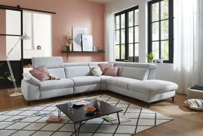 Ecksofa in Stoff L-Form mit Federkern Ecksofa in Stoff L-Form mit Federkern