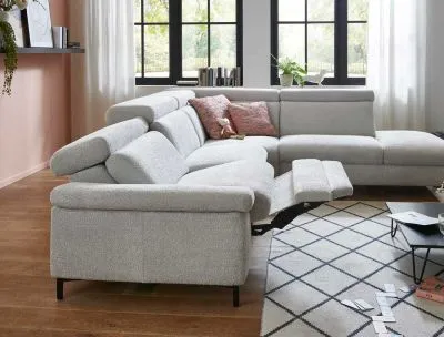 Ecksofa in Stoff L-Form mit Federkern Ecksofa in Stoff L-Form mit Federkern